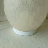 Pair of marble glass egg lamps