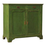 Antique green patinated wooden sideboard – chic country style