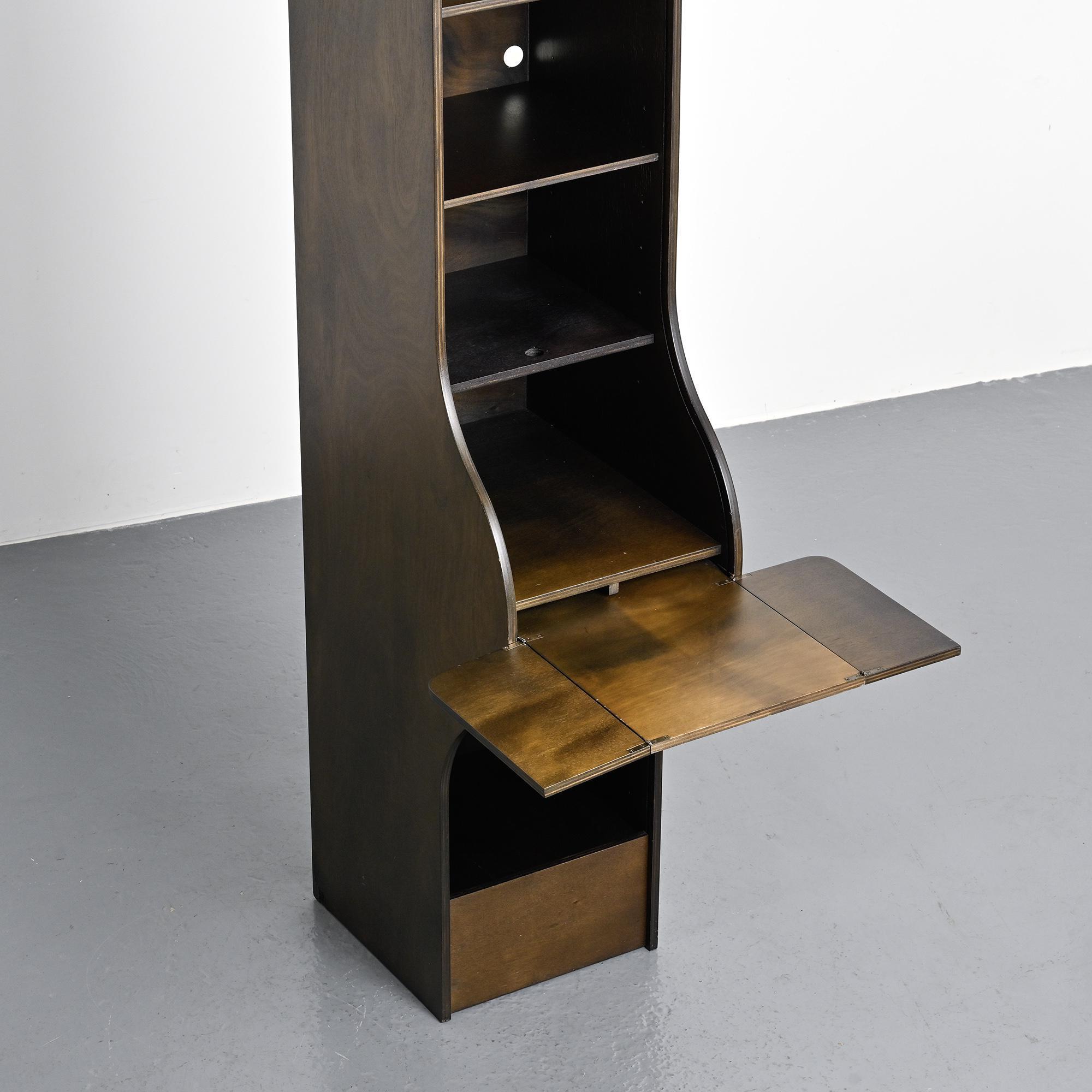 Jalousie secretary 5822 by Klaus Vogt for Thut Möbel, circa 1970.