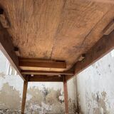 Farmhouse table in oak and walnut 2m