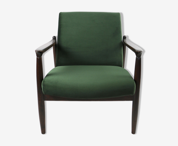 Fauteuil green olive GFM-64 par Edmund Homa, années 1970