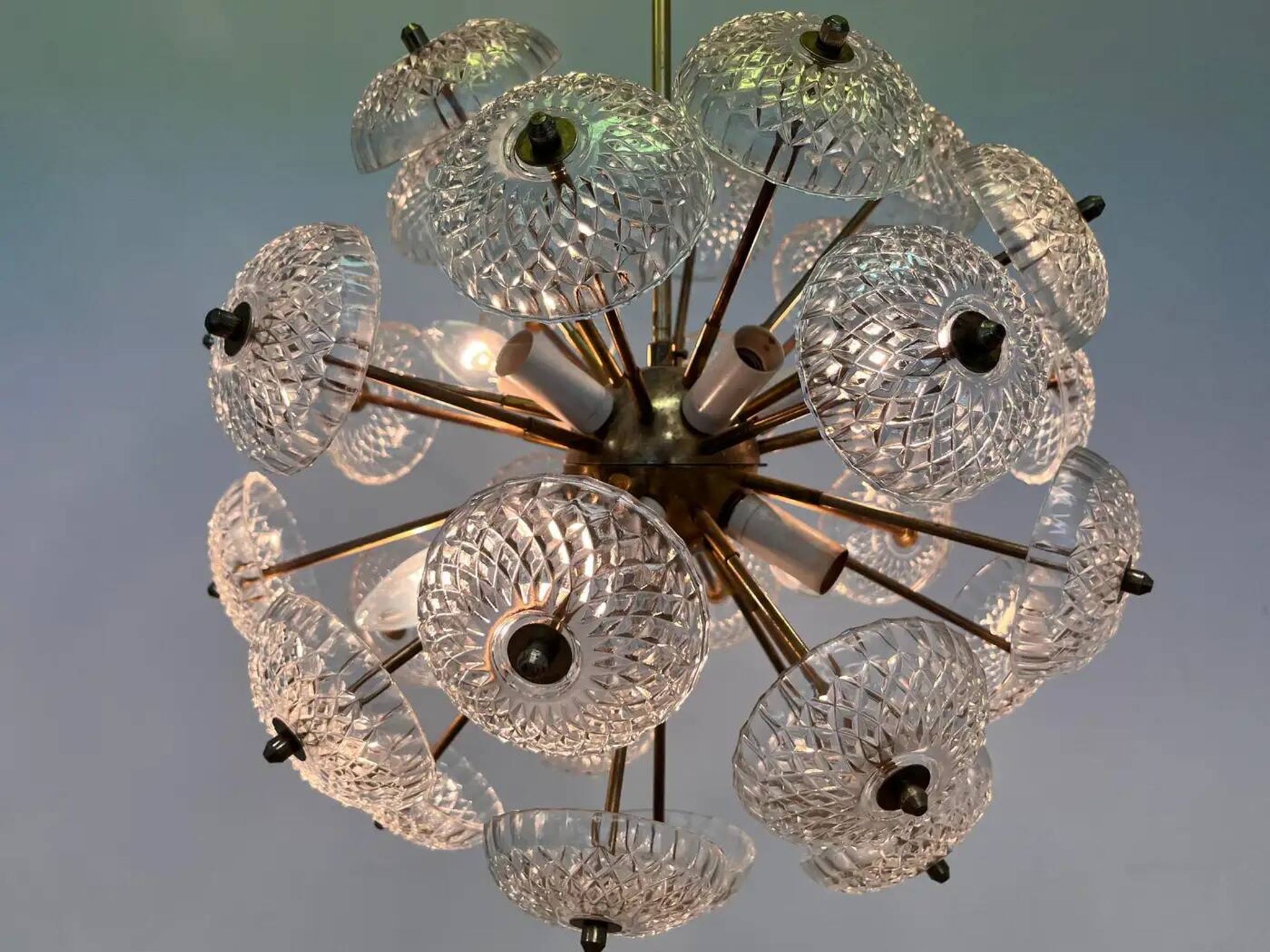 Dandelion, Sputnik chandelier by Kamenicky Senov, 1970
