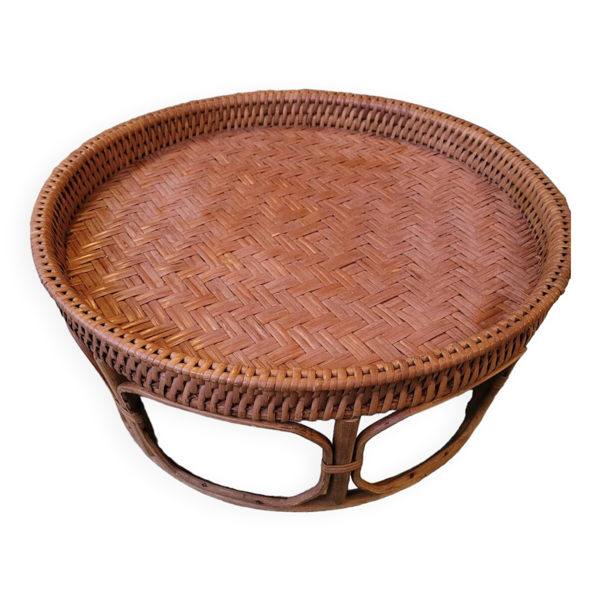 Vintage rattan tray