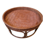 Vintage rattan tray