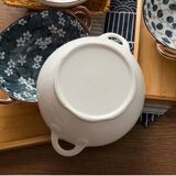 Vintage soup bowl with handle