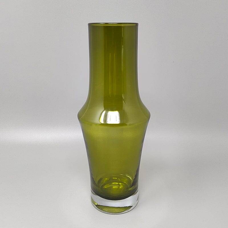1970s Astonishing Green Vase #1376 by Tamara Aladin Vase for Riihimaki/Riih