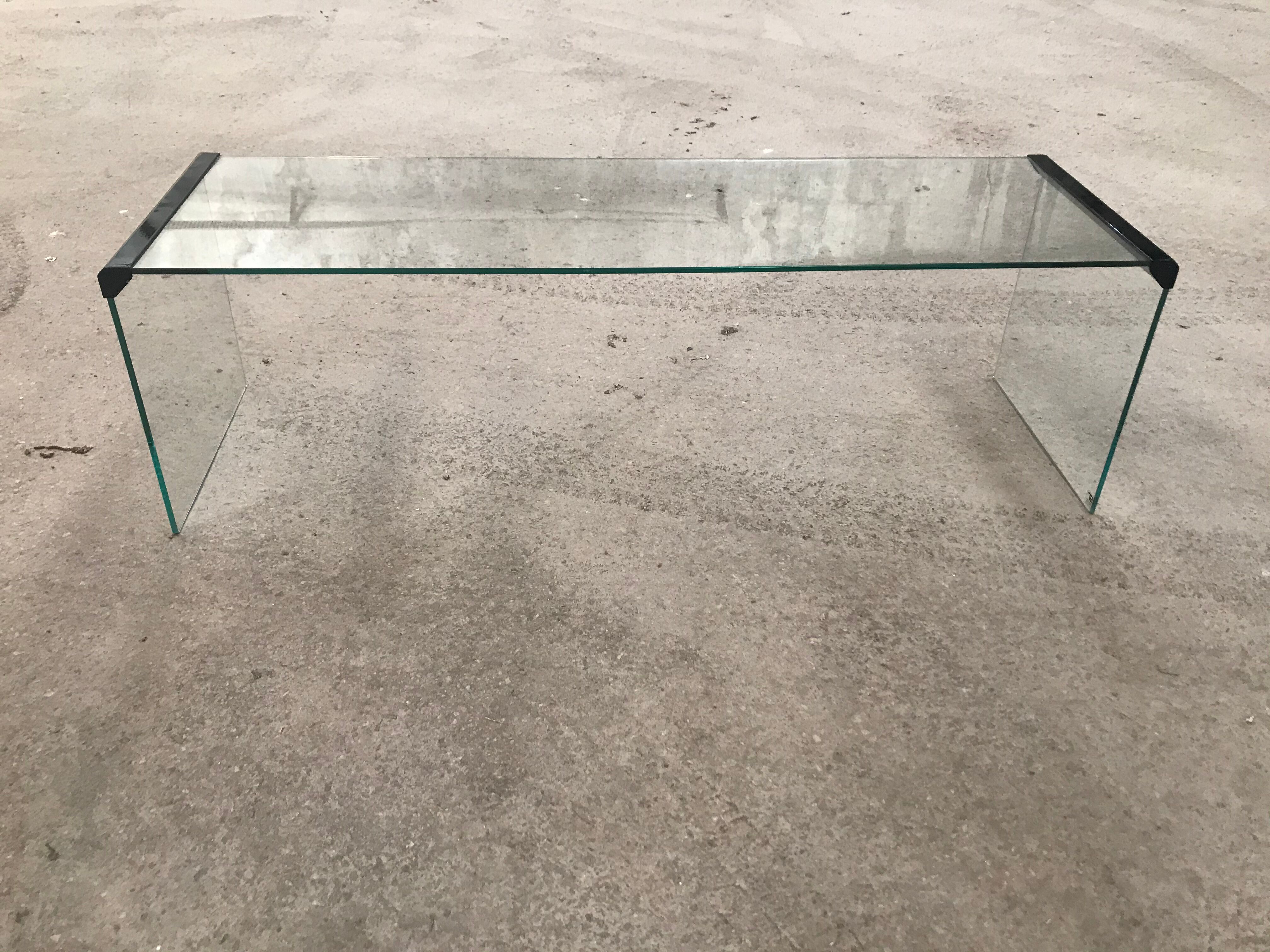 1970s glass coffee table by Gallotti&Radice