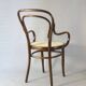 Fauteuil bistrot canné N°14 , par Hofmann 1895, Art nouveau .