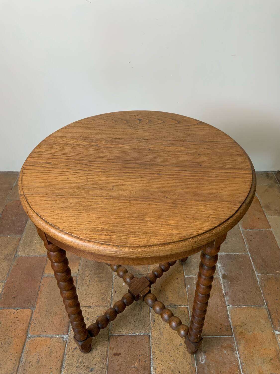 Turned wood table