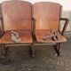 Two-seater strapontin cinema bench 1920/1930