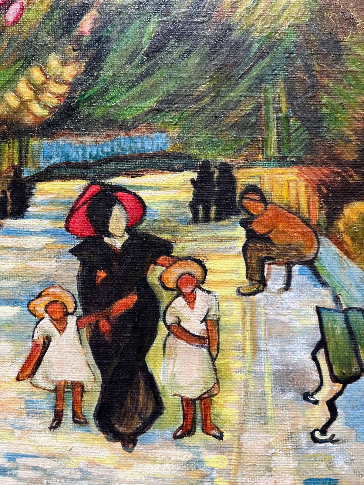 Tableau hst travail de copiste van gogh "marronniers à fleurs rouge parc ar