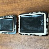 West German pottery box, fat lava WGP from the mid-century with lid, 1960s.