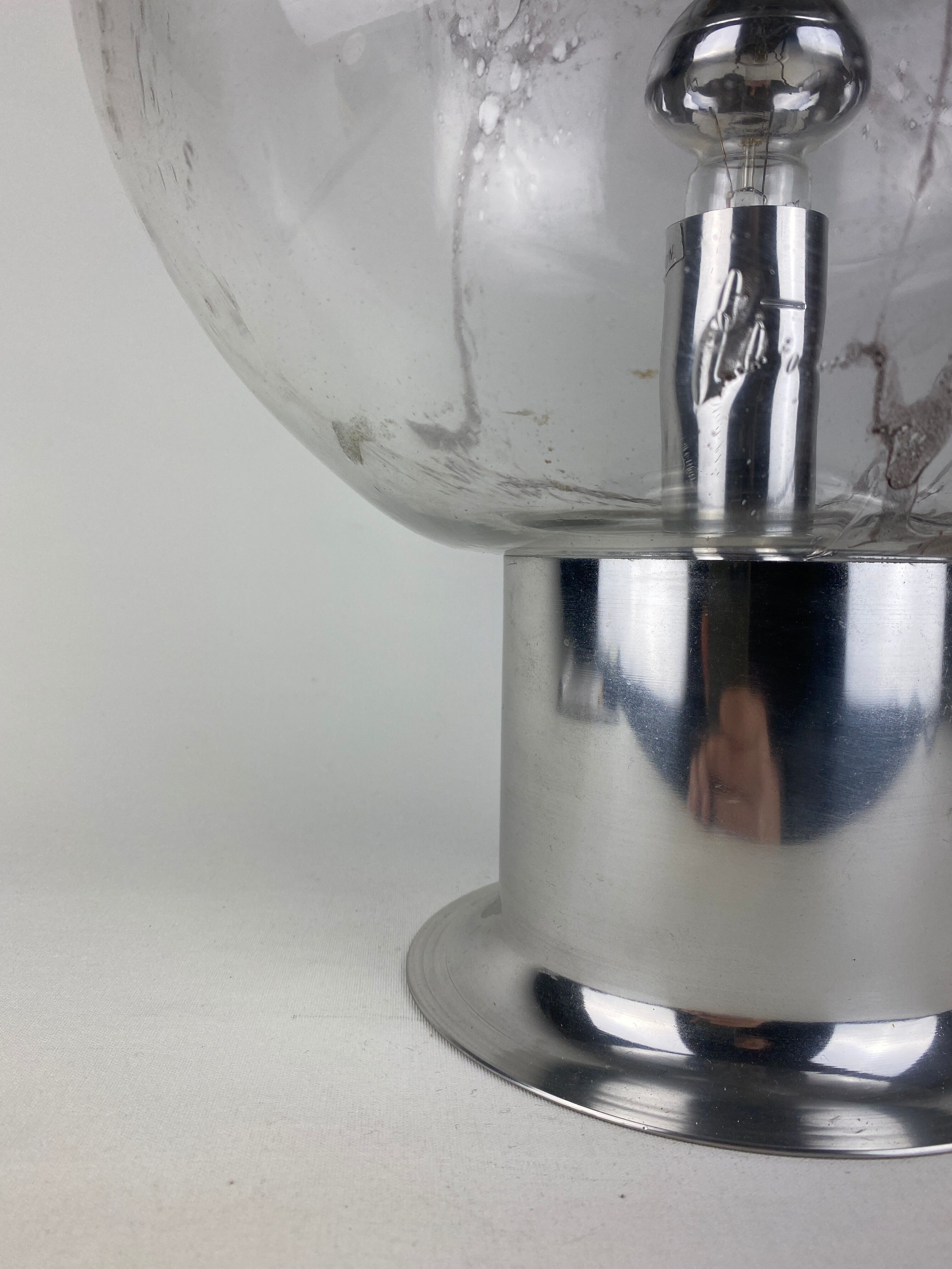 Large Rare Murano Glass table lamp Doria Leuchten 1970