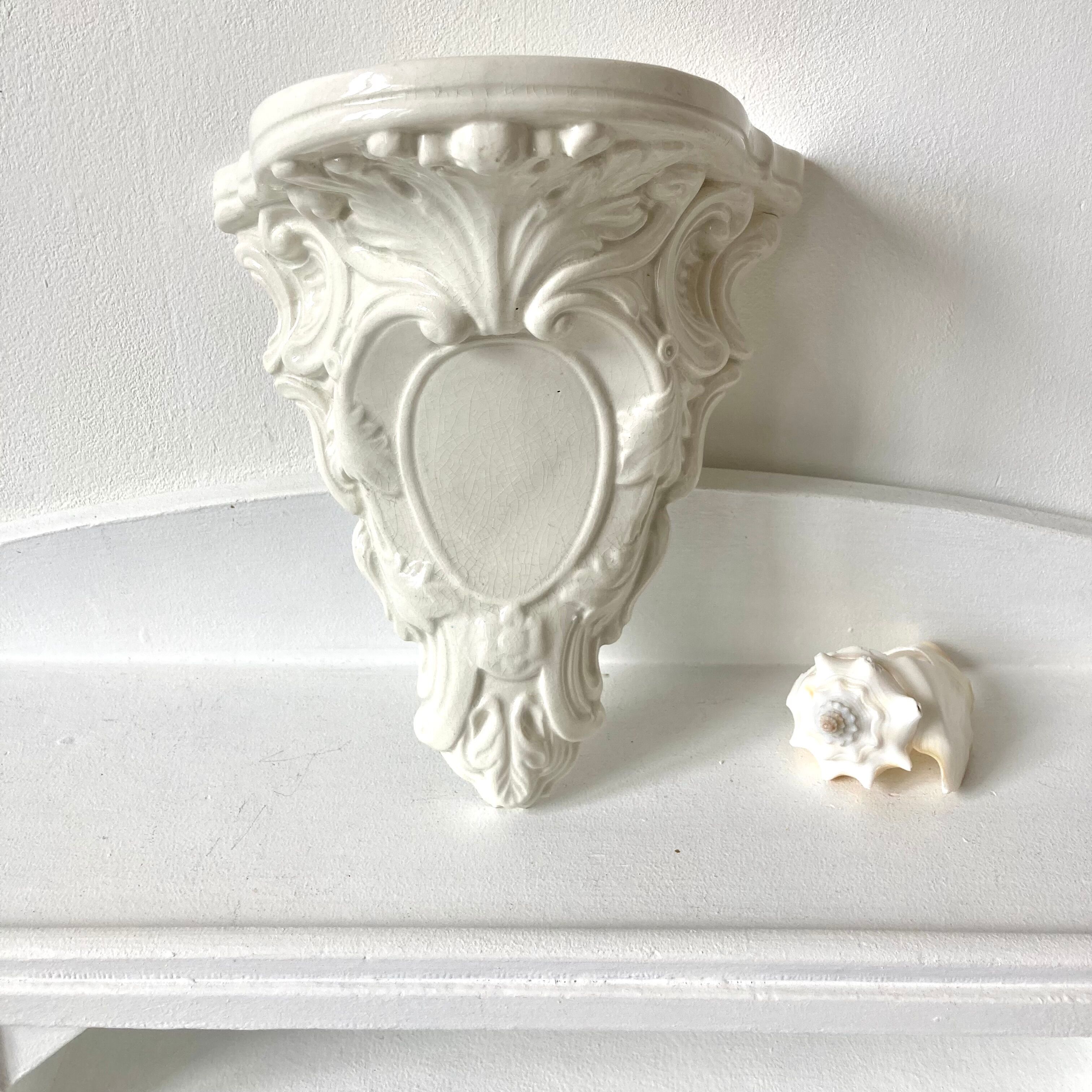 Wall console ceramic shelf