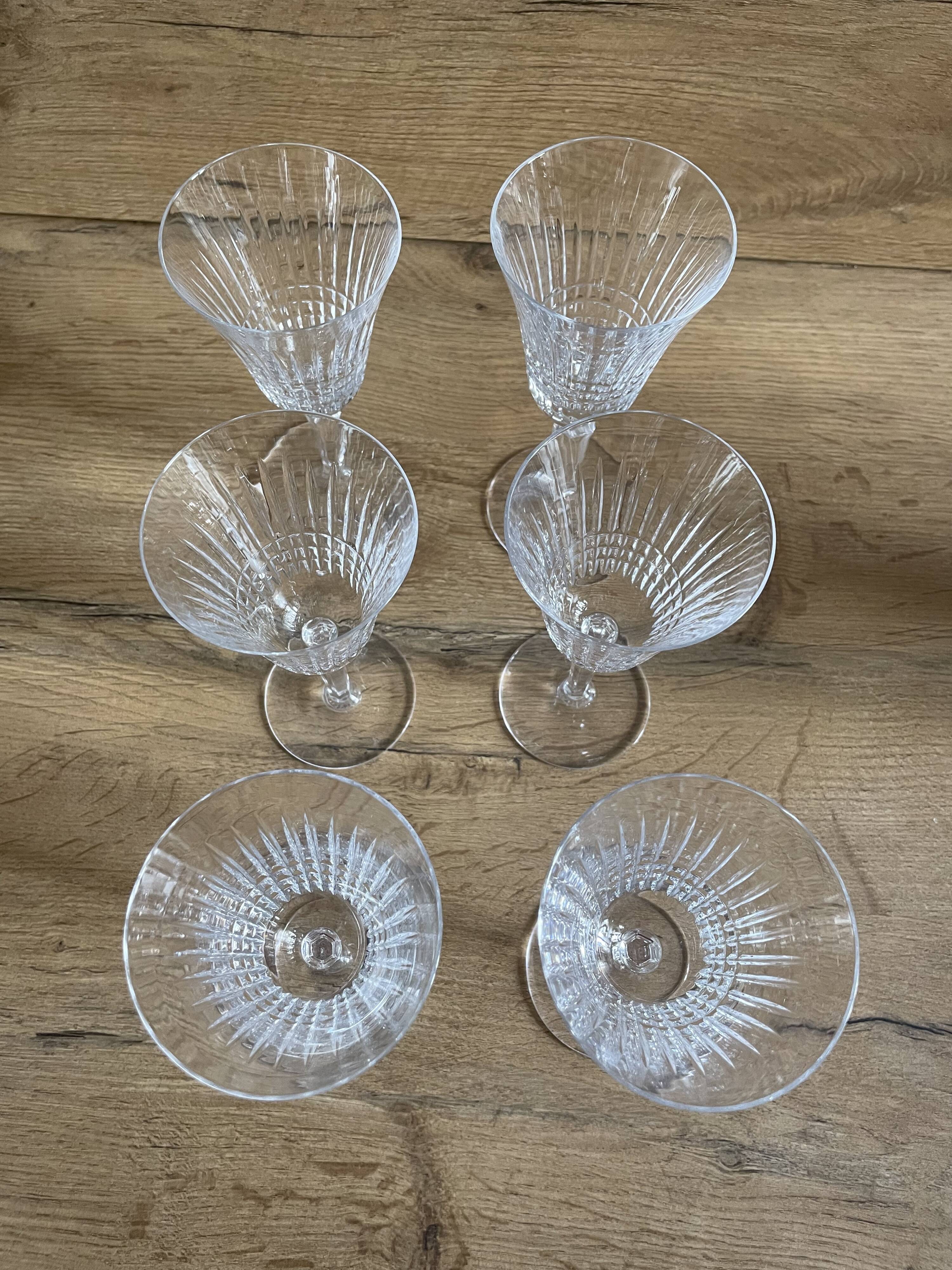 Lot de six verres à pied cristal Bayel