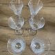 Lot de six verres à pied cristal Bayel