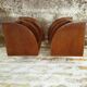 Two bedside tables in walnut