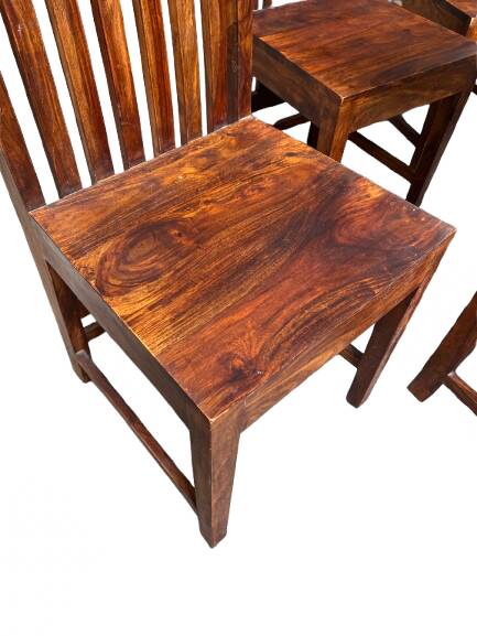 Set of six teak chairs