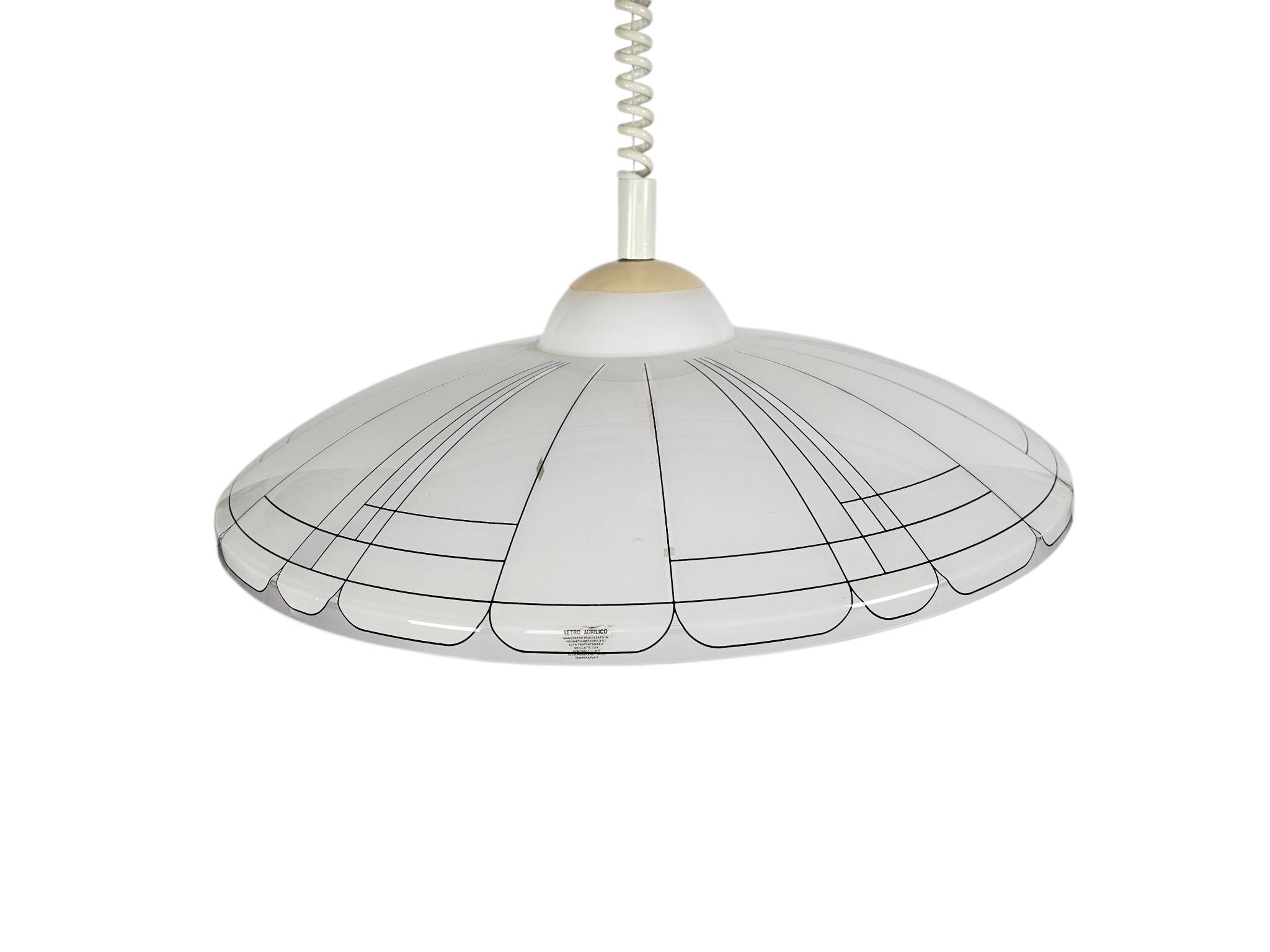 Mueblo - design Harvey Guzzini - pendant lamp - plastic - Yugoslavia - 70s