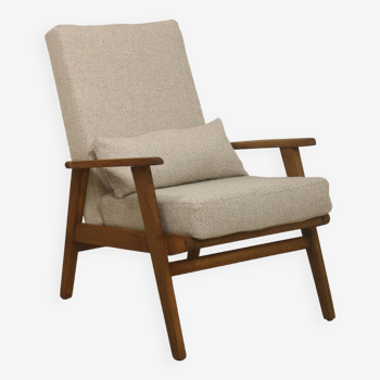 Fauteuil scandinave 1960 accoudoirs arrondis