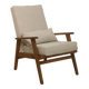 Scandinavian armchair 1960 rounded armrests