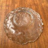 Vintage frosted glass bowl, 1970s.