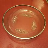 FRUIT CUP GLASS CUT CUT METAL SILVER SWORDS OF BLE
