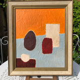 Abstract painting on canvas