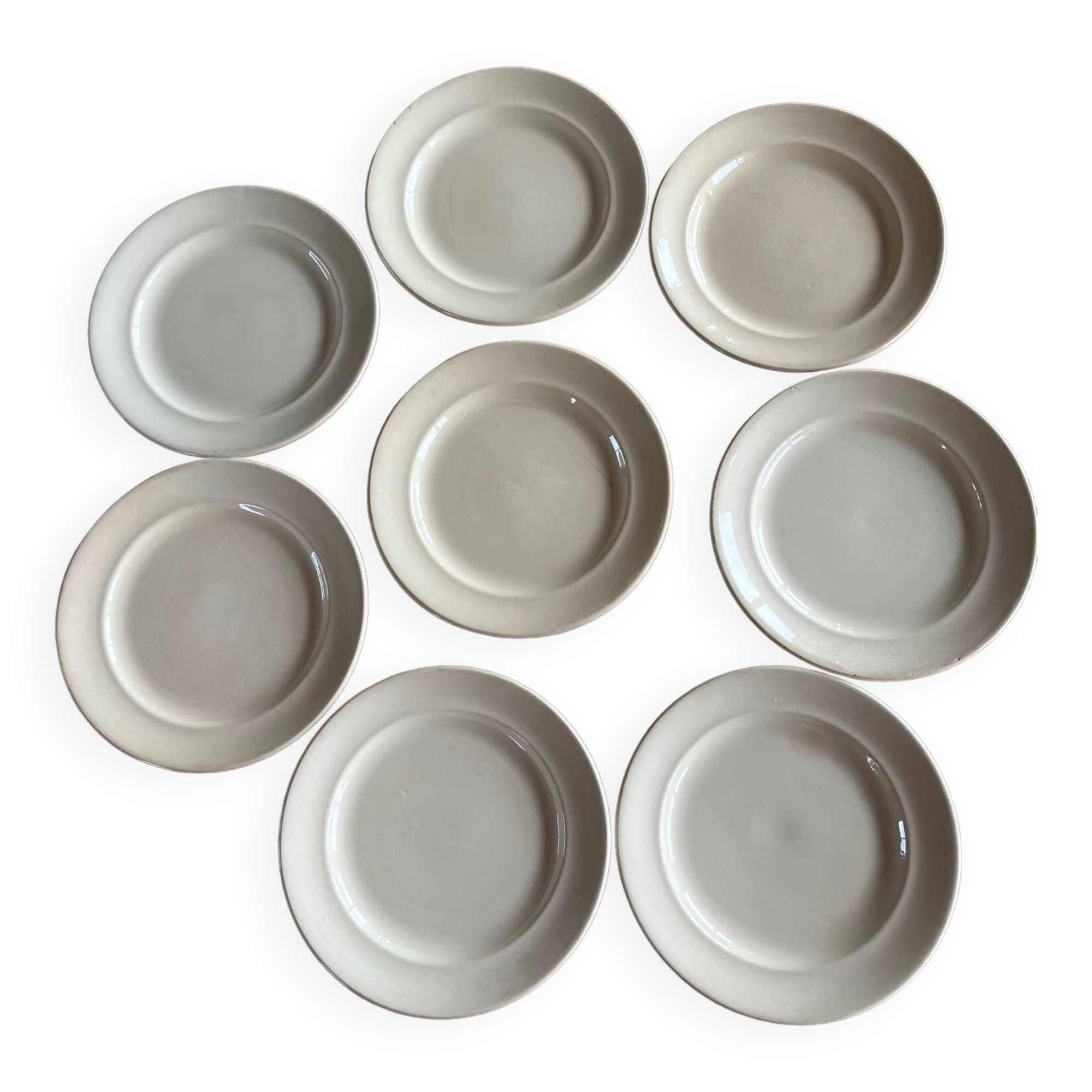 8 very old dinner plates Digoin & Sarreguemines