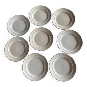8 very old dinner plates Digoin & Sarreguemines