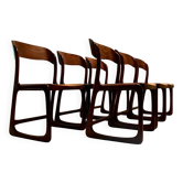 Baumann Editions - Set of six “Traineau” chairs - c. 1960 - France -