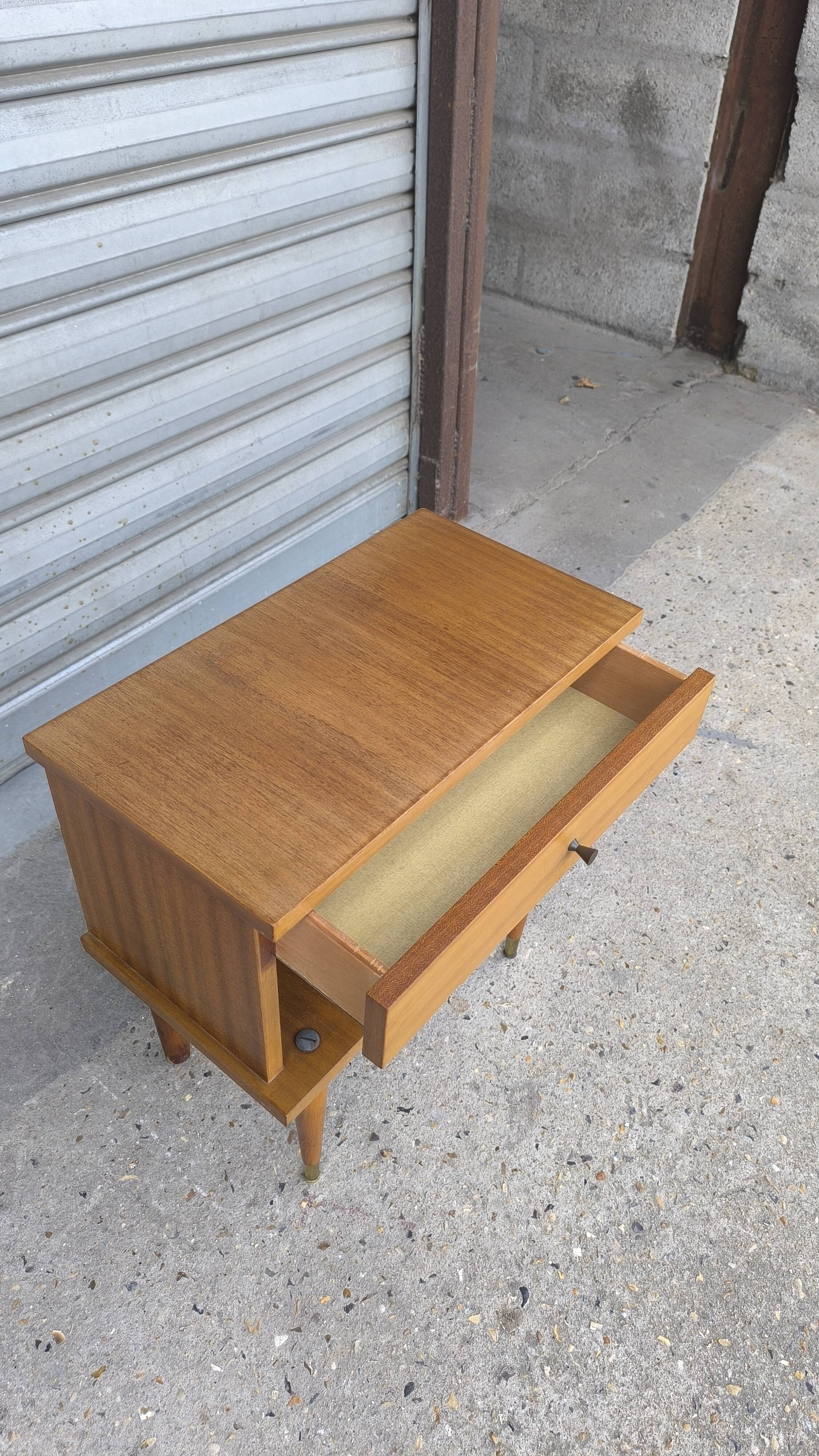 Scandinavian teak bedside table 1960