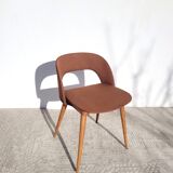 Wood and fabric chair from the 60s/70s.