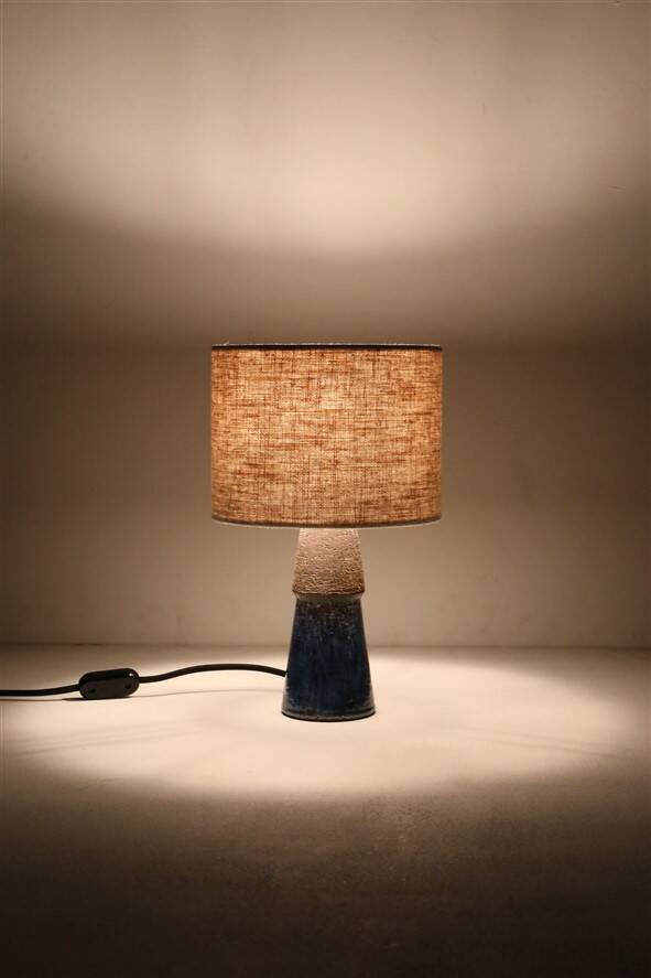 Mid-century Michael Andersen studio ceramic table lamp / handmade / Danish modern design / 1960s