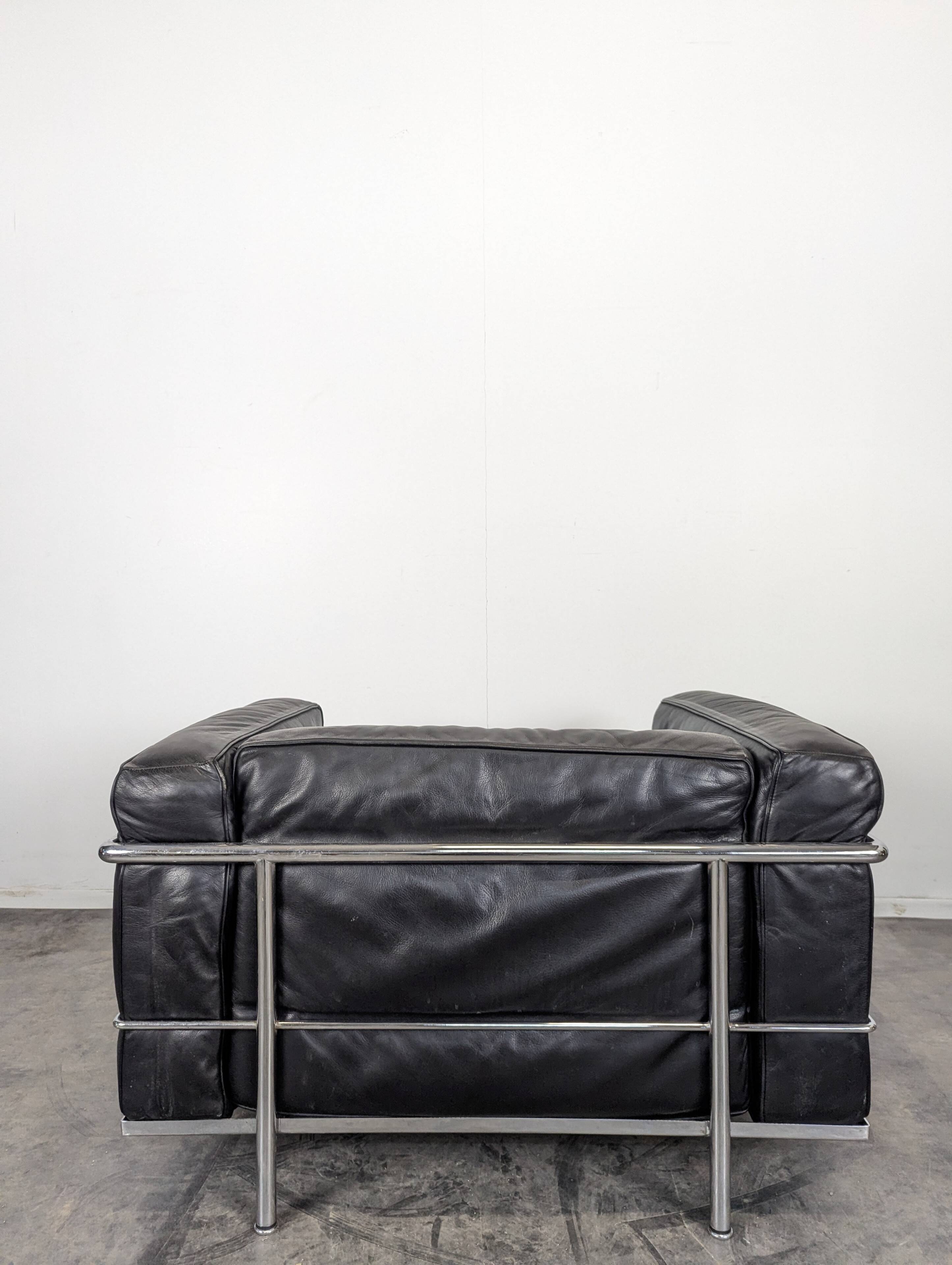 LC3 armchair by Le Corbusier and Charlotte Perriand for Cassina