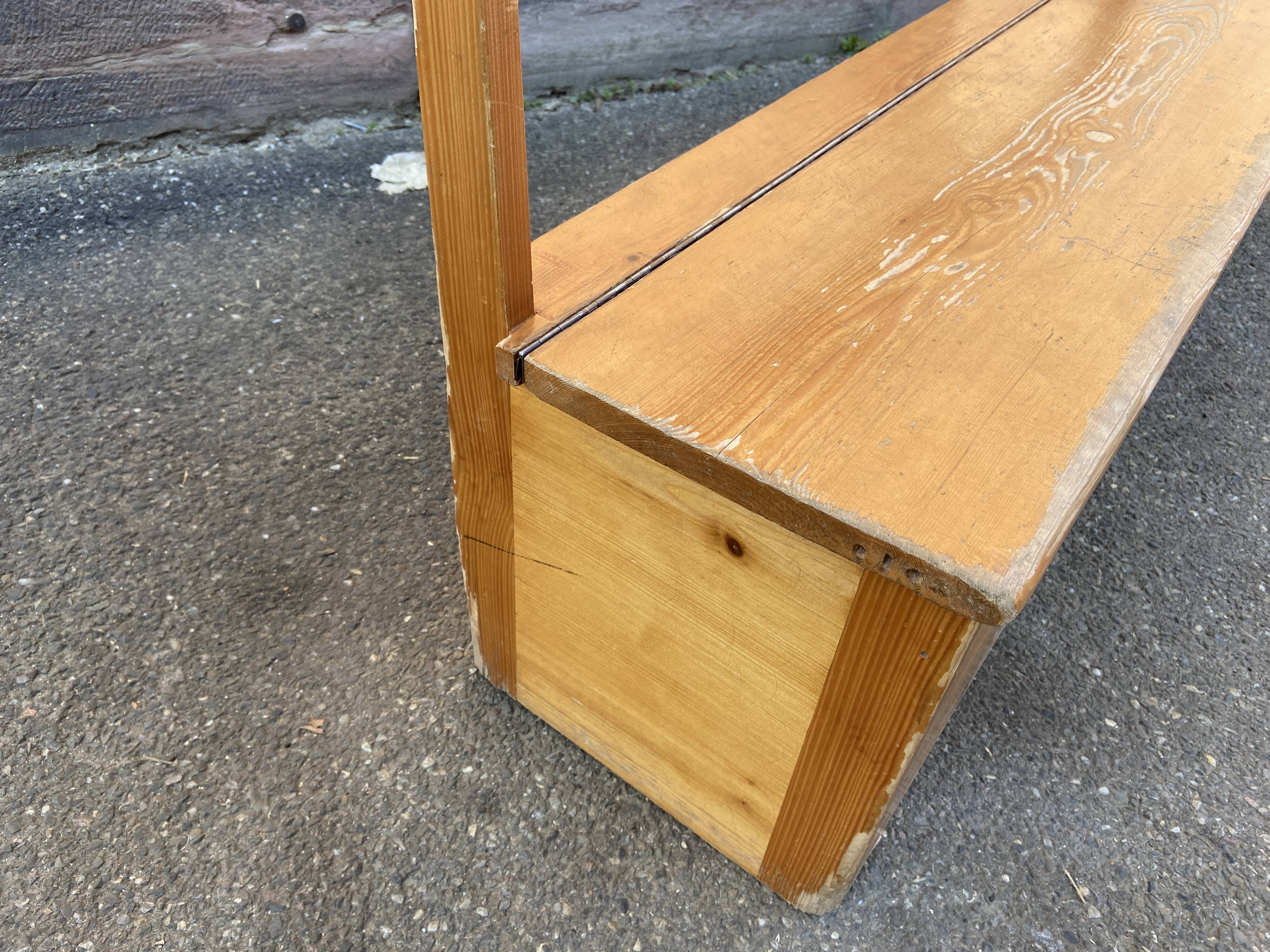 Bench nursery school chest vintage 1980s in pine