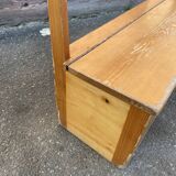 Bench nursery school chest vintage 1980s in pine