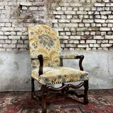 Walnut armchair from louis xiii period from the 17th century