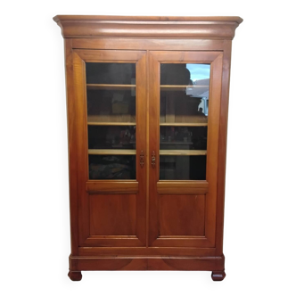 Louis Philippe bookcase in walnut