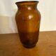 Vintage henkel amber molded glass vase, 1960s, germany