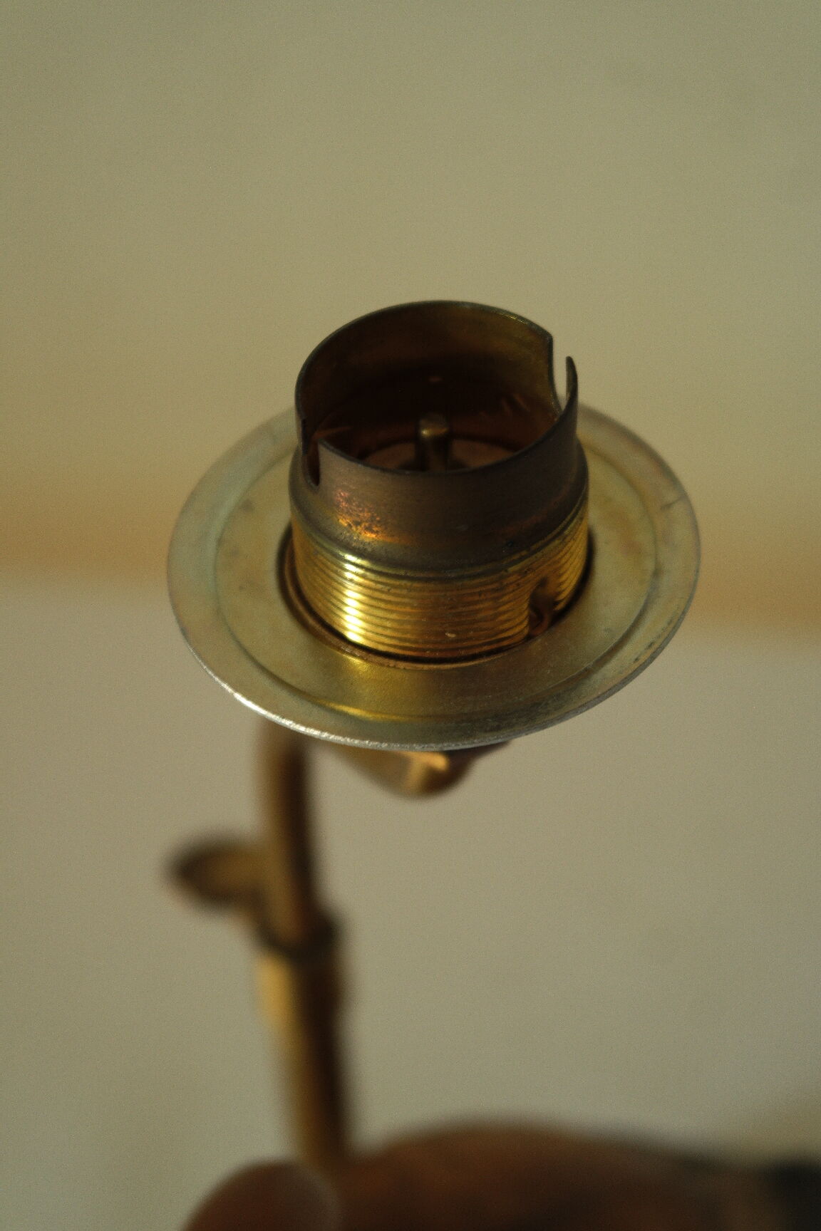 Ceramic duck table lamp and vintage adjustable brass