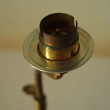 Ceramic duck table lamp and vintage adjustable brass