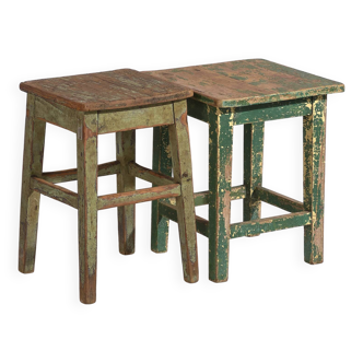 Anciennes tables d’appoint (c.1920). Ensemble de 2 pièces n°7