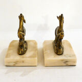 Pair of Art Deco deer book greenhouses