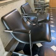 Rudi verelst "oslo" for novalux, series of 4 chromed metal armchairs, c