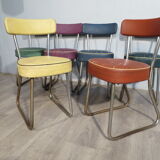 Set of 6 industrial chairs "Nori"