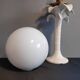 Italian white ceramic palm lamp and opaline globe