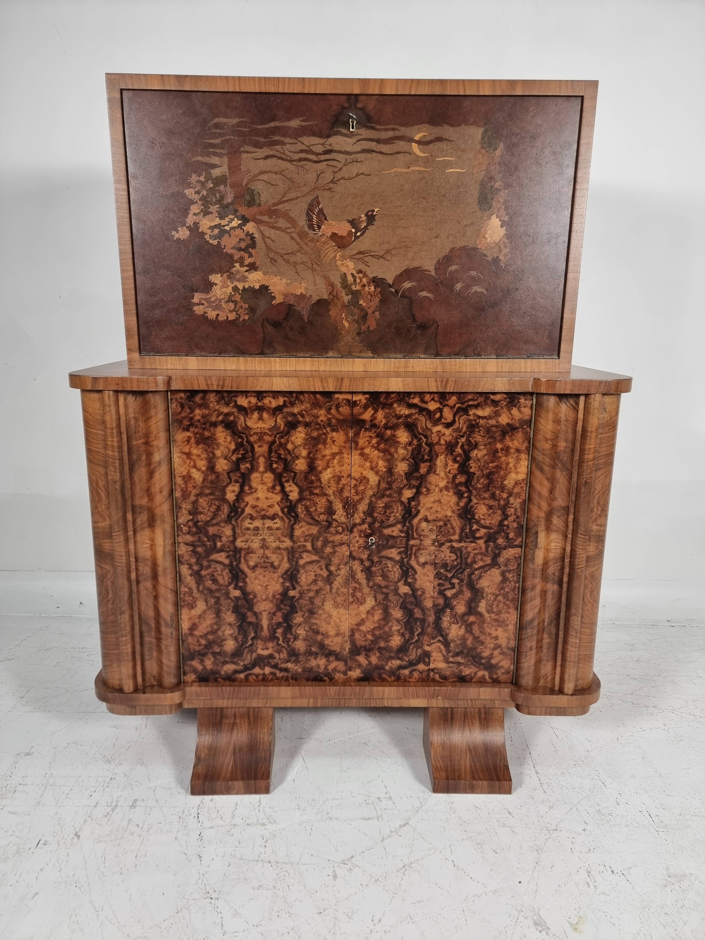 Art Deco Cabinet Bar, 1940s