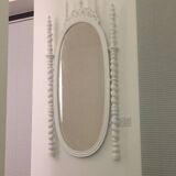 Late 19th century Portuguese wooden mirror, Bilros style - Rare