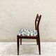 Chaise italienne en palisandre tissu Bauhaus